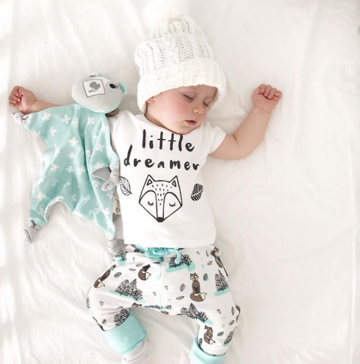 Newborn Toddler Infant Baby Kids Boys Clothes T-shirt Tops+Pants Outfits  Set